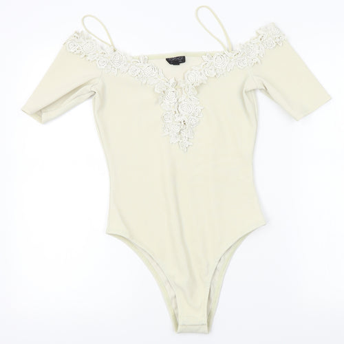 Topshop Womens Ivory   Leotard One-Piece Size 10