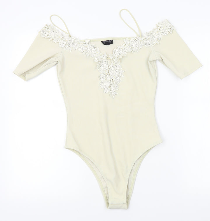 Topshop Womens Ivory   Leotard One-Piece Size 10
