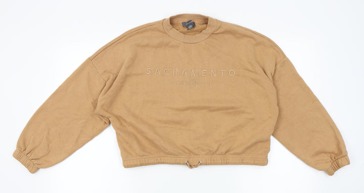 Primark Womens Orange Pullover Sweatshirt Size S