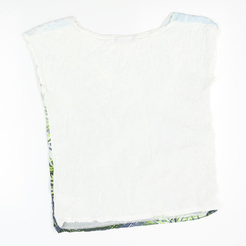 top secret Womens White Floral  Basic T-Shirt Size 10