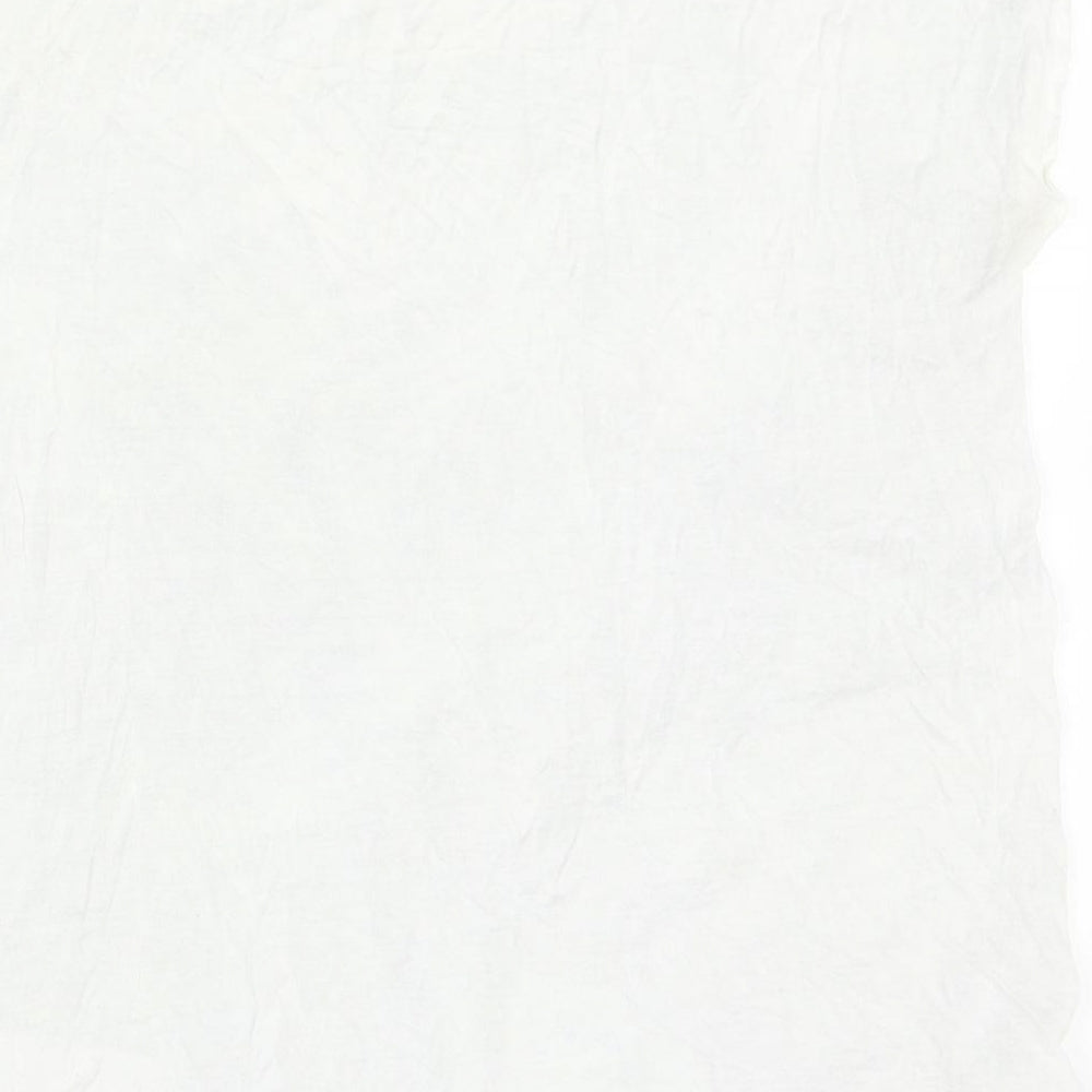 top secret Womens White Floral  Basic T-Shirt Size 10