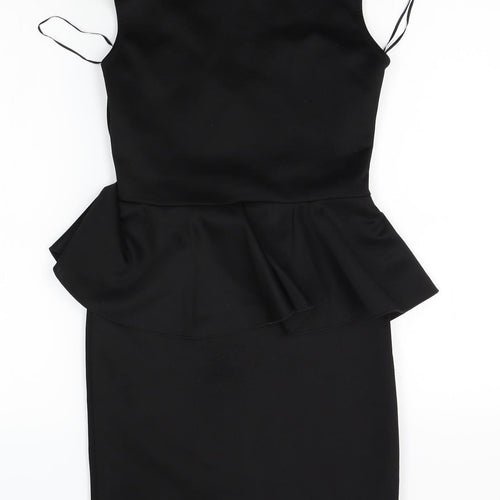 Krisp Womens Black   Pencil Dress  Size 10  - studded shoulders