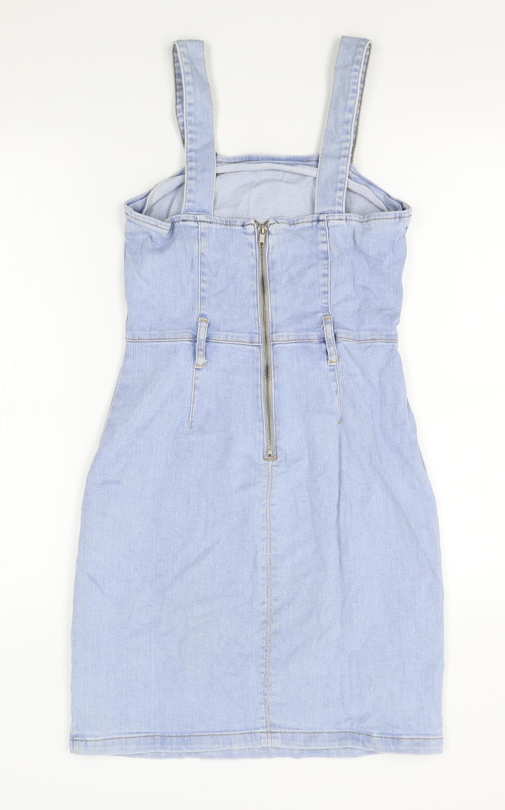 denim co Womens Blue   Pinafore/Dungaree Dress  Size 10