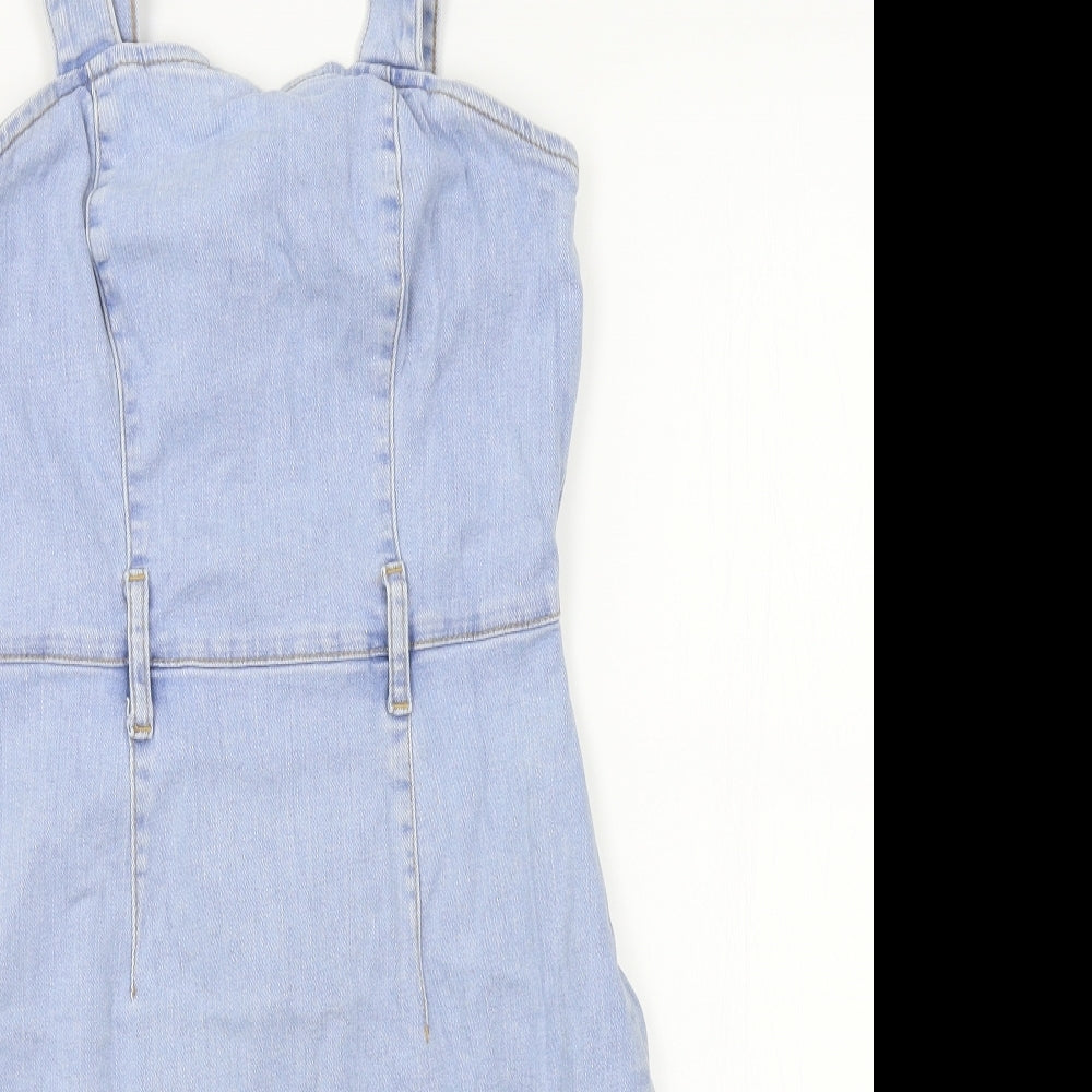 denim co Womens Blue   Pinafore/Dungaree Dress  Size 10