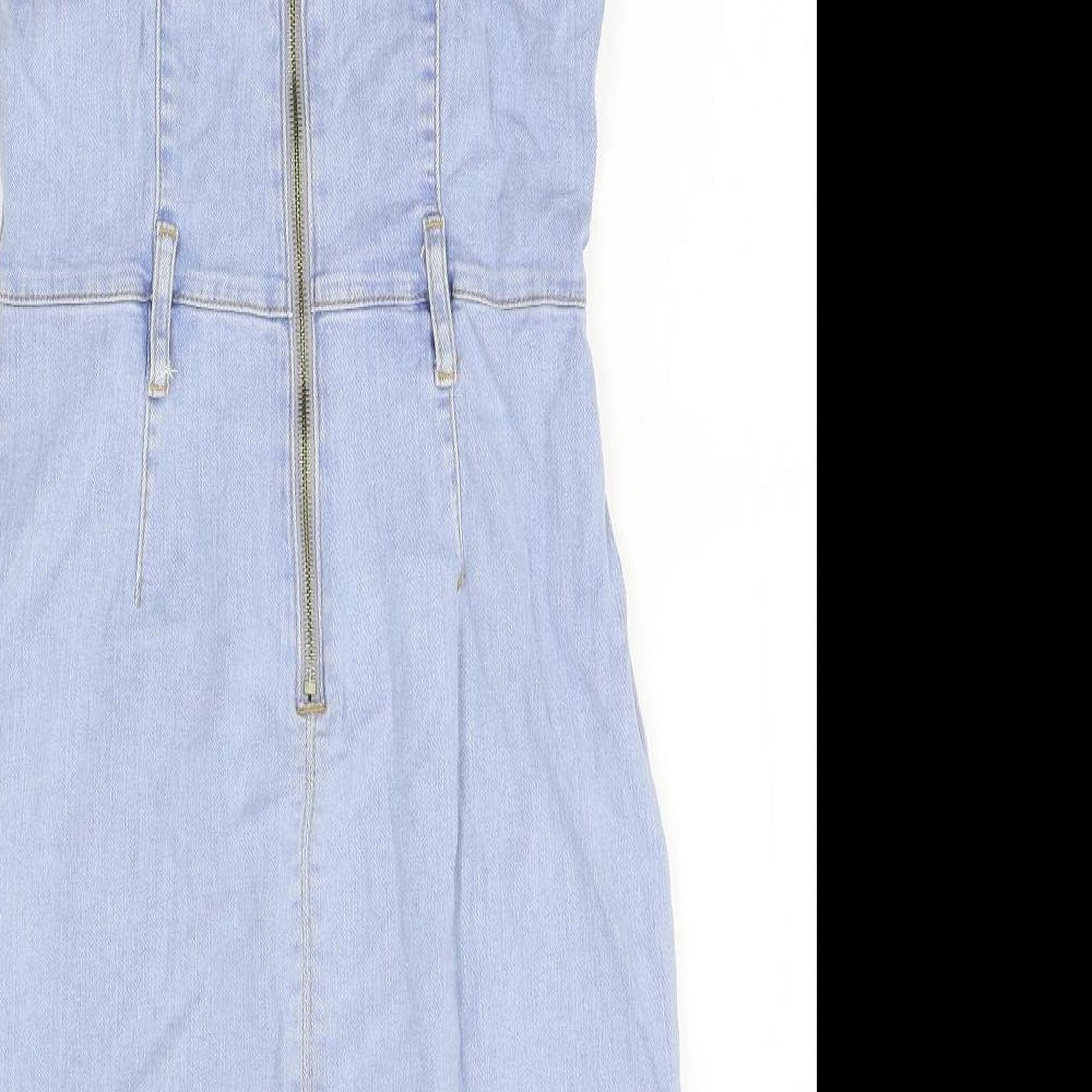 denim co Womens Blue   Pinafore/Dungaree Dress  Size 10