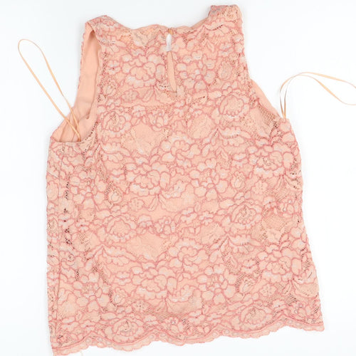 F&F Womens Pink Floral  Basic Blouse Size 12