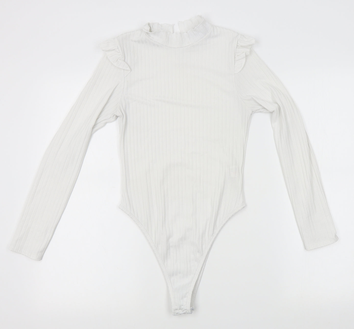 Boohoo Womens White   Leotard One-Piece Size S