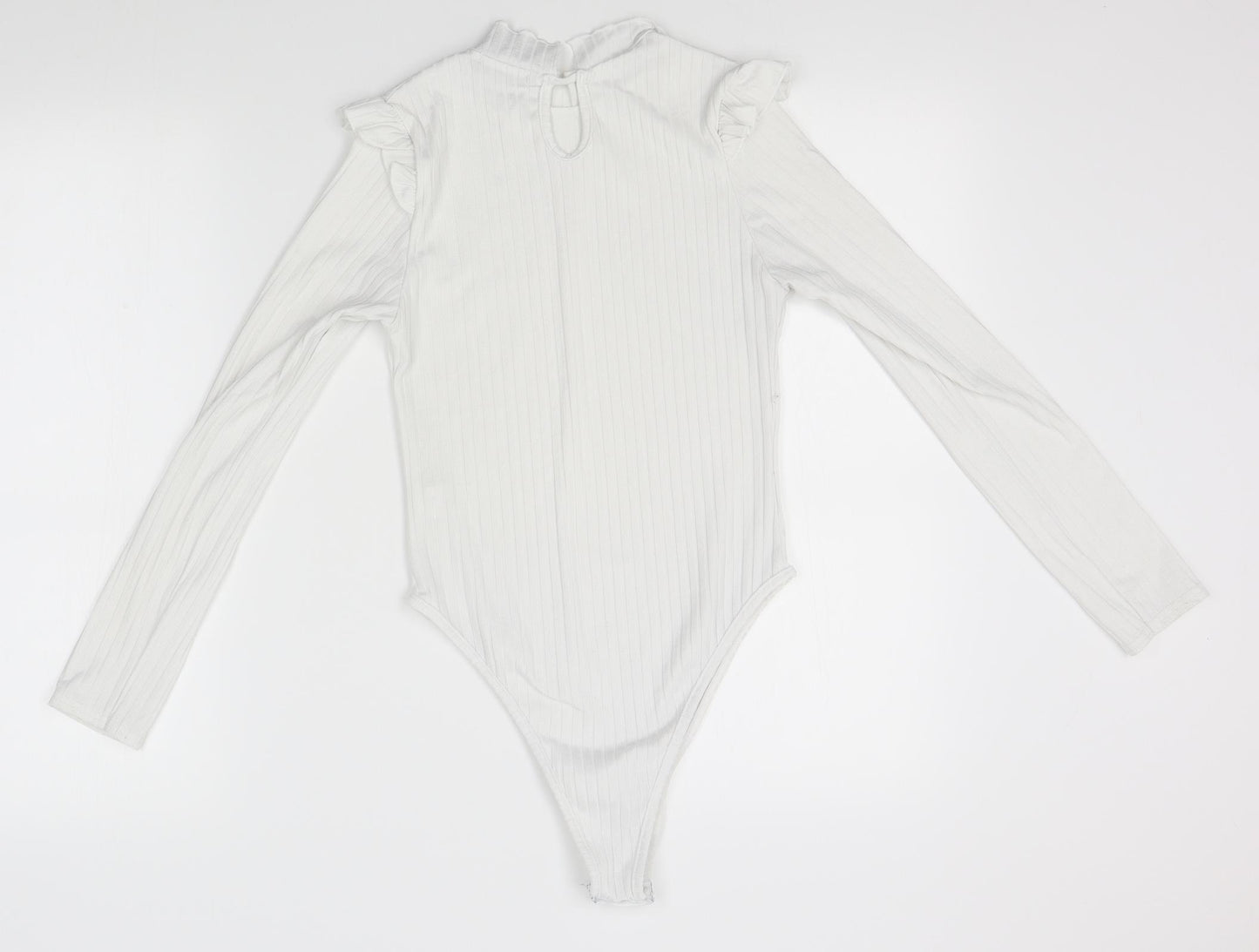 Boohoo Womens White   Leotard One-Piece Size S