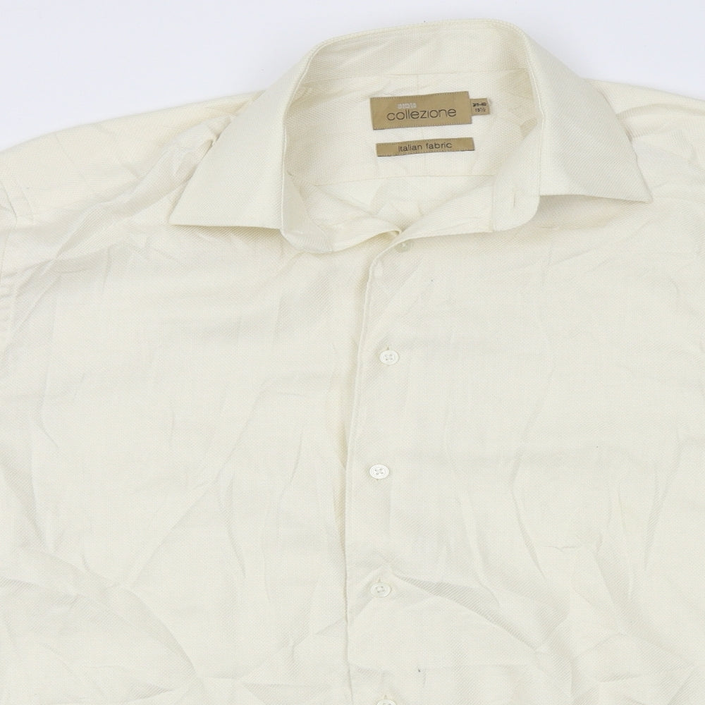 M&S Mens Ivory    Dress Shirt Size 15