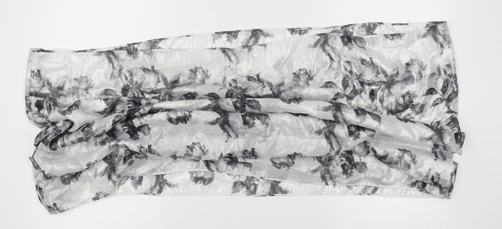 Preworn Womens Grey Floral   Shawl/Wrap