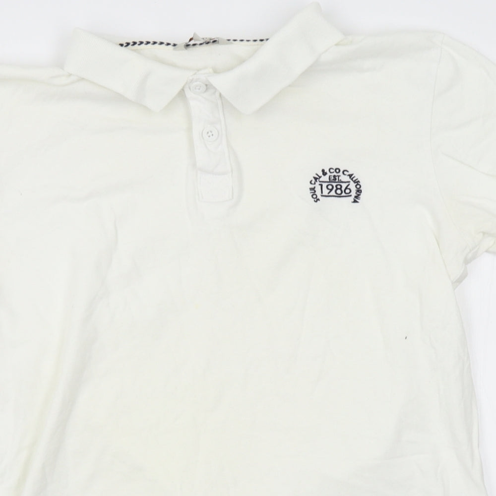SoulCal&Co Mens White    Polo Size M