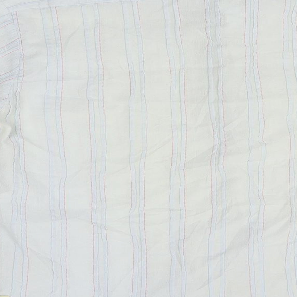 Duck and Cover Mens Blue Striped   Button-Up Size M