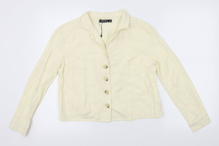 Nasty Gal Womens Yellow   Basic Button-Up Size 12