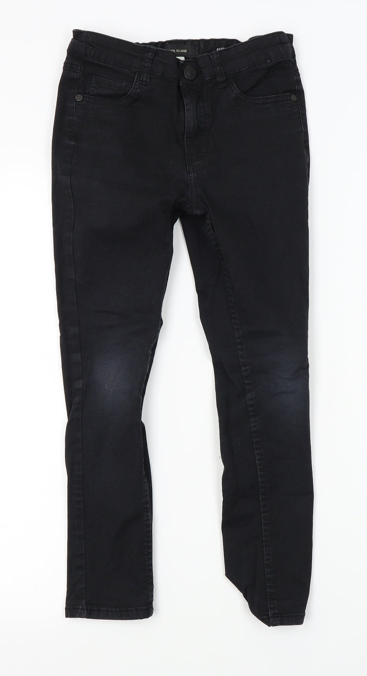 River Island Girls Black   Skinny Jeans Size 8 Years