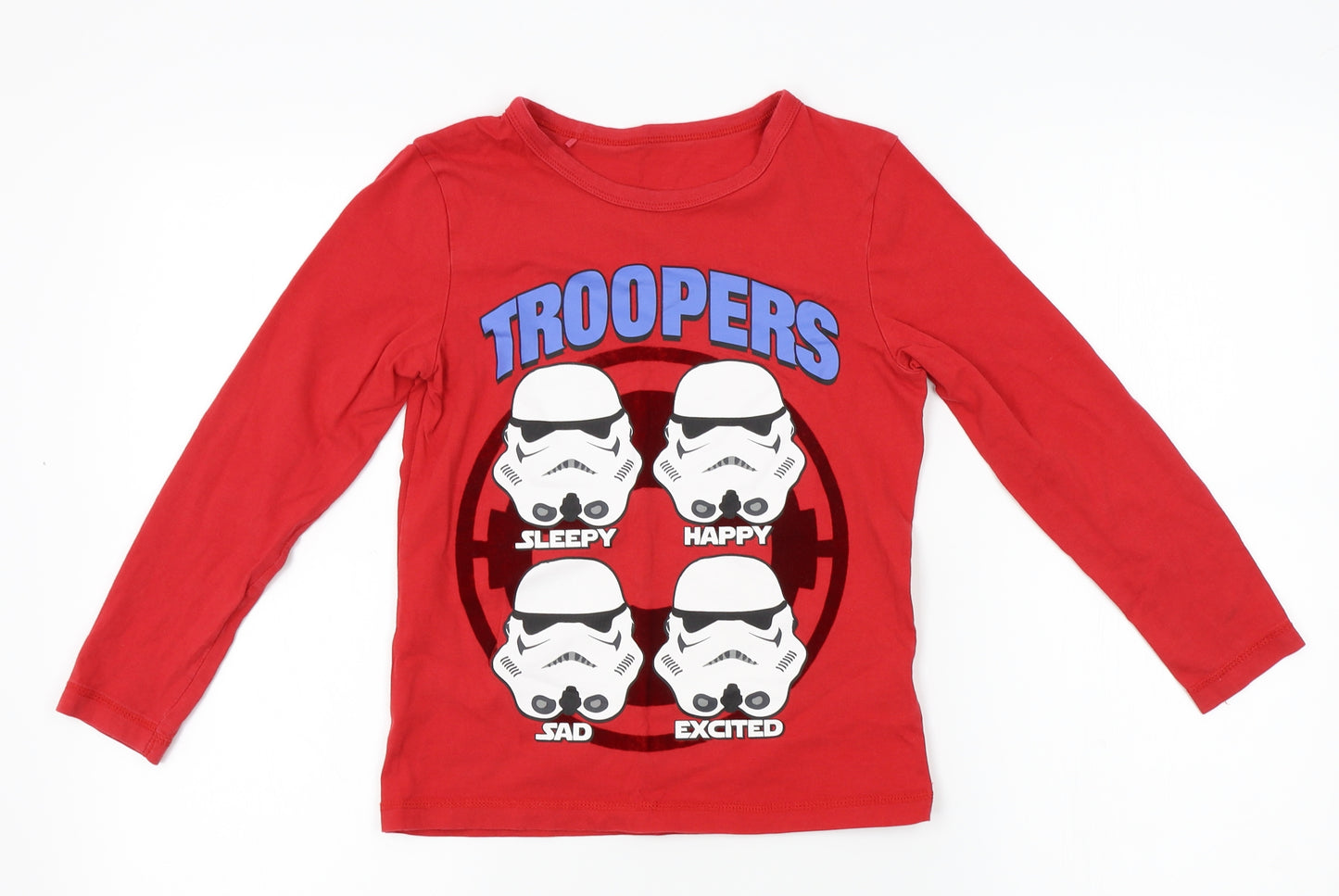 George Boys Red    Pyjama Top Size 8-9 Years  - star wars