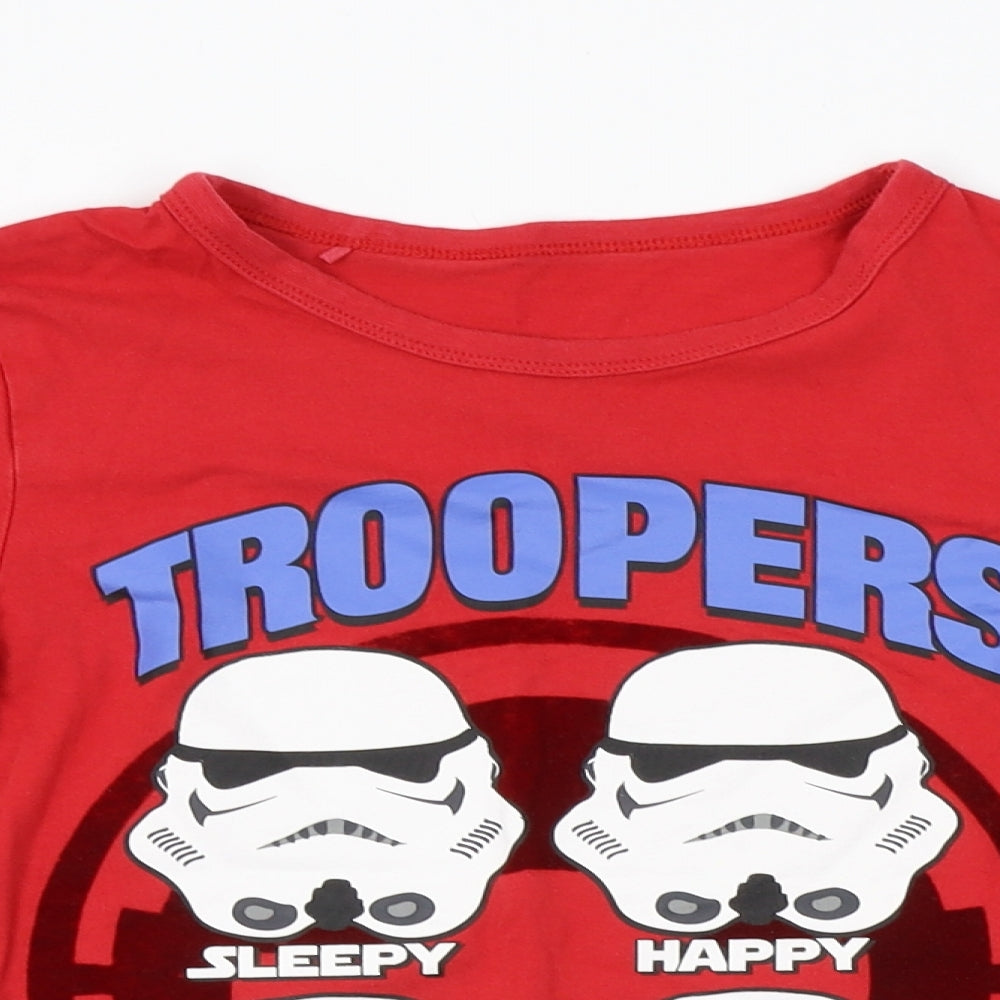 George Boys Red    Pyjama Top Size 8-9 Years  - star wars