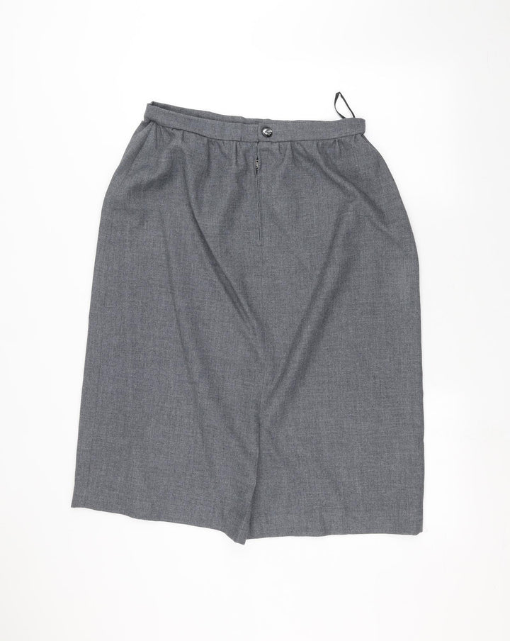 Preworn Womens Grey   A-Line Skirt Size 30 in