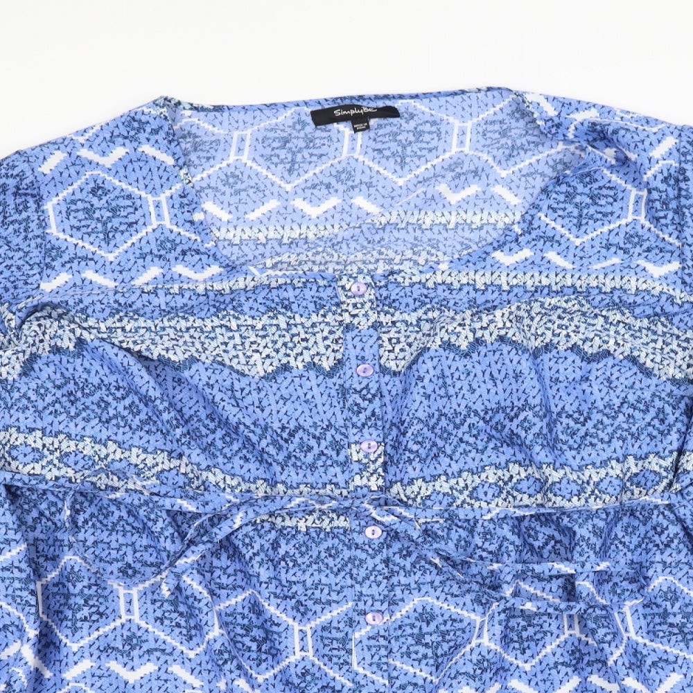Simply Be Womens Blue   Basic Blouse Size 24
