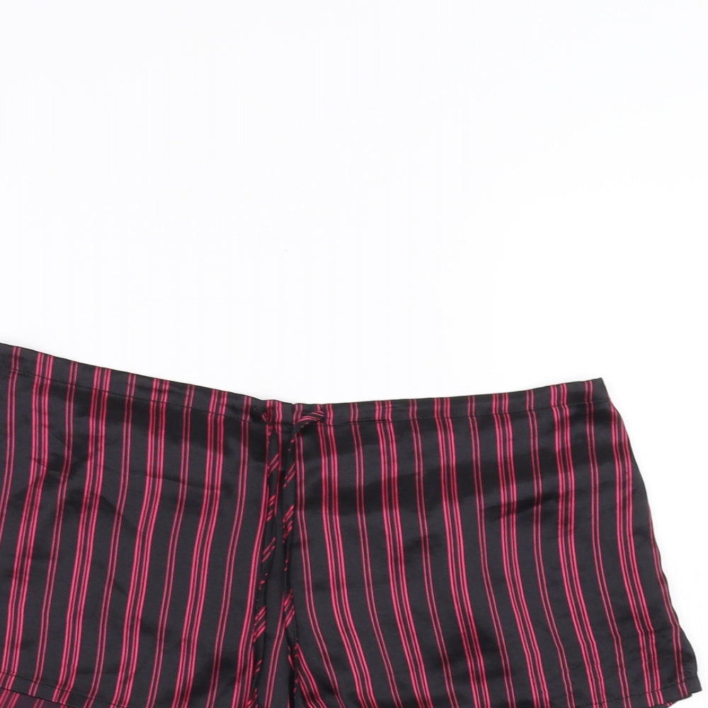 La Senza Womens Black Striped  Paperbag Shorts Size 10