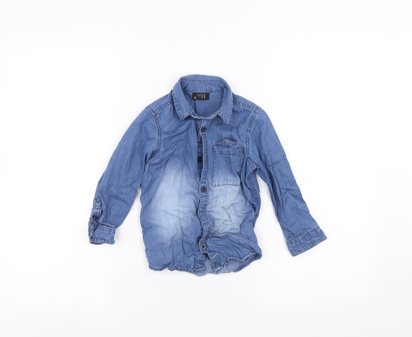 NEXT Girls Blue   Basic Polo Size 2-3 Years