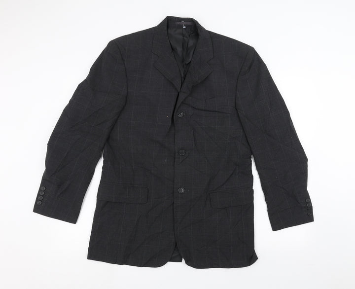 Preworn Mens Grey Jacket Suit Jacket Size 38