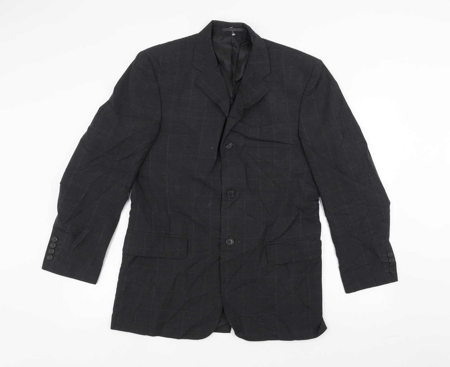Preworn Mens Grey   Jacket Suit Jacket Size 38