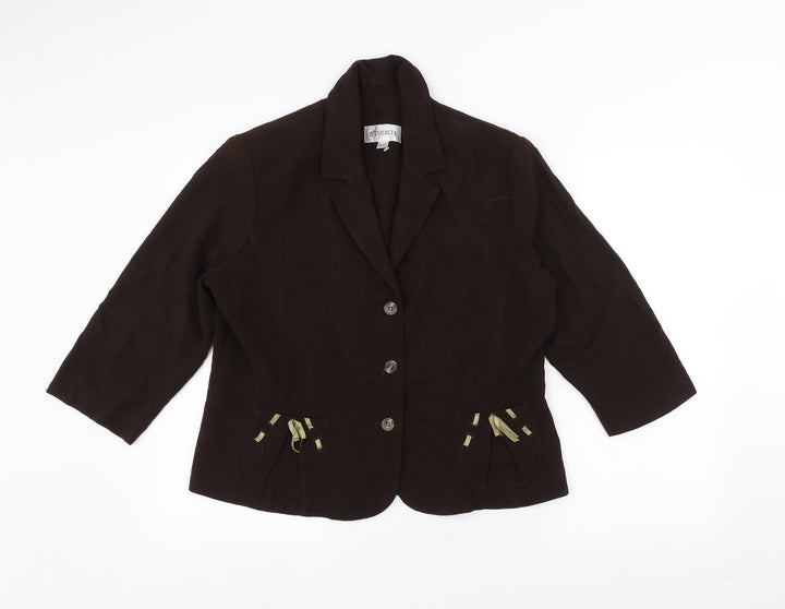Studio Womens Brown Jacket Size 16