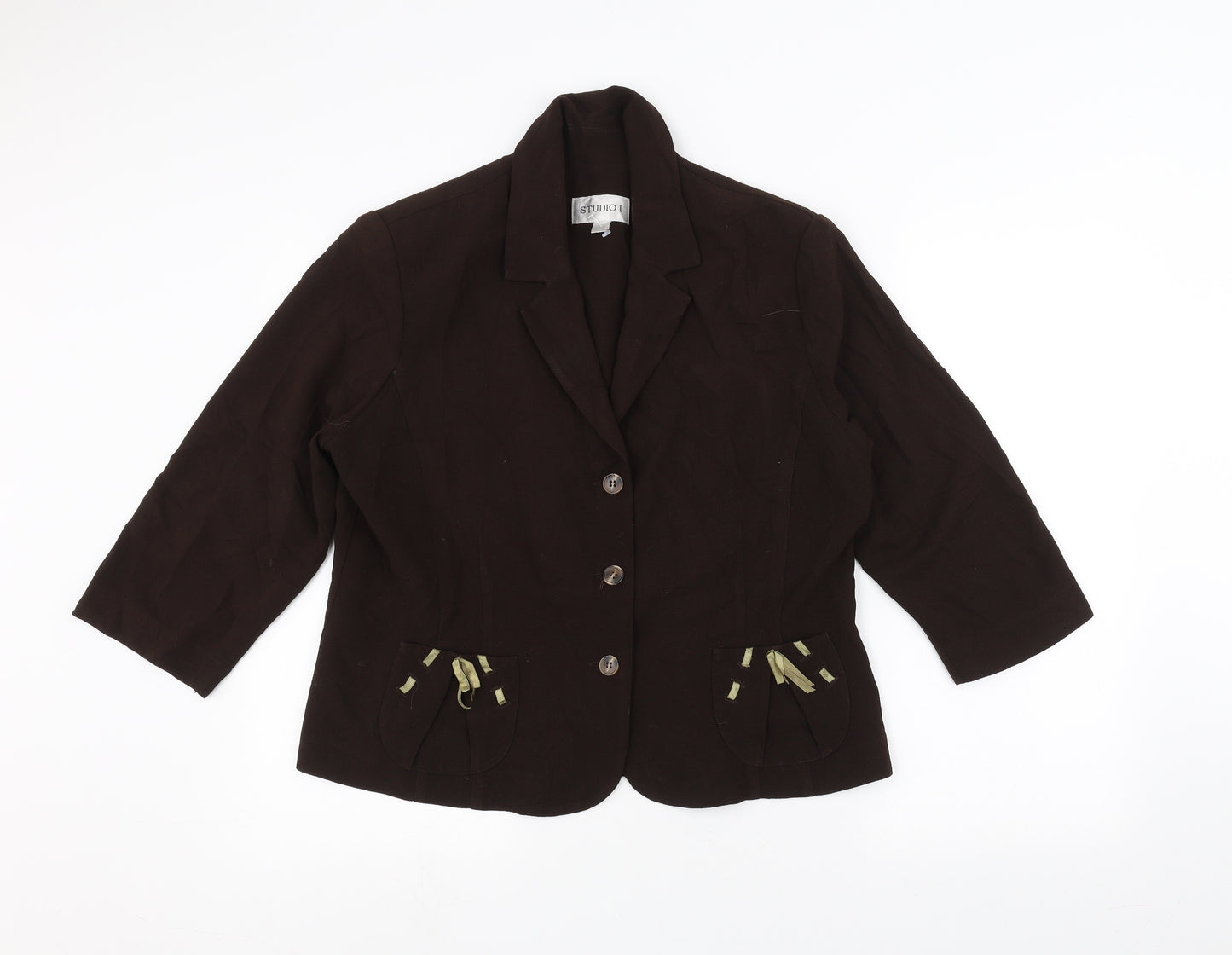 Studio Womens Brown   Jacket  Size 16