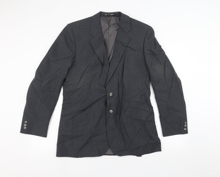 Berwin Mens Grey Jacket Suit Jacket Size 36