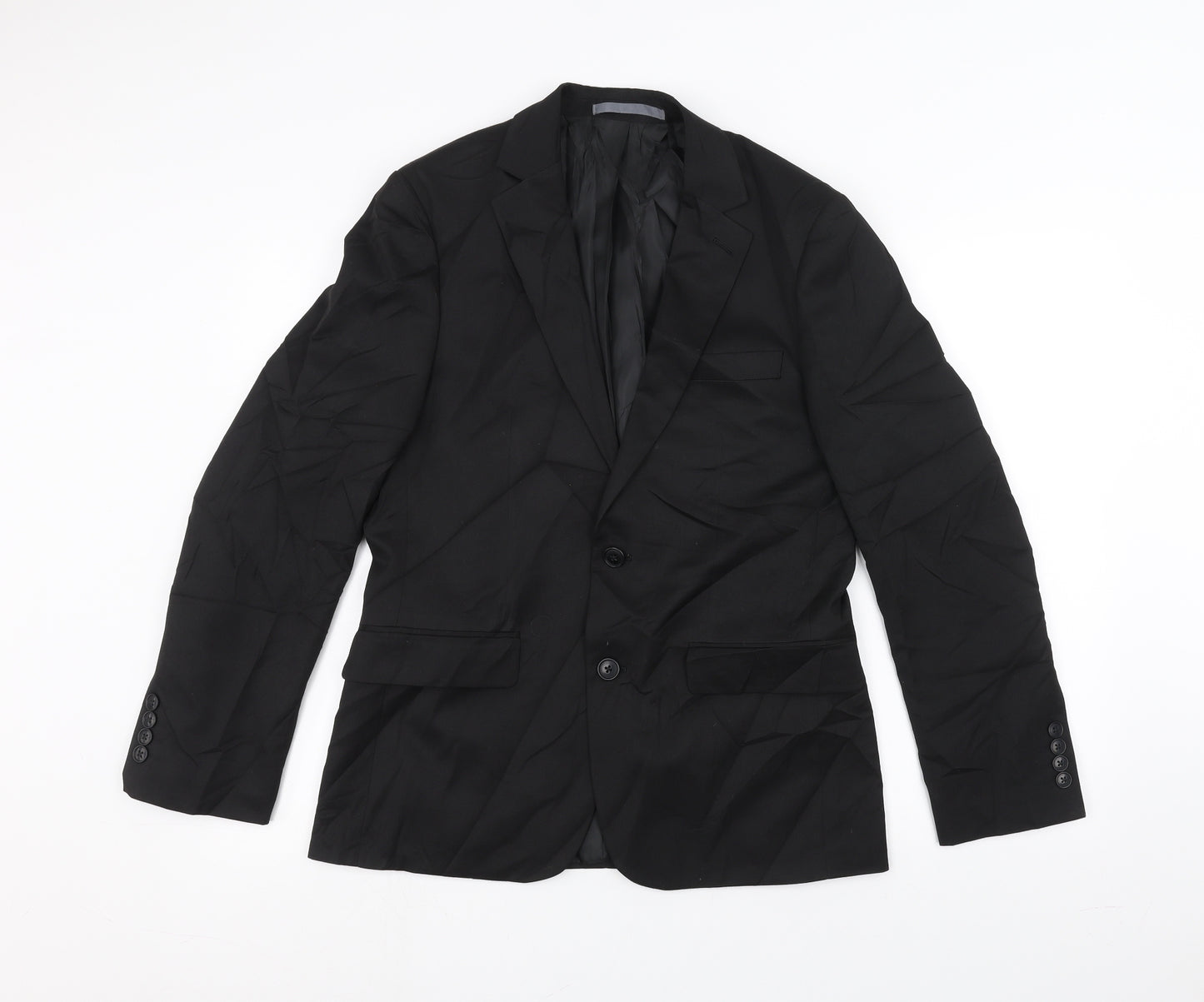 Marks and Spencer Mens Black   Jacket Suit Jacket Size 38