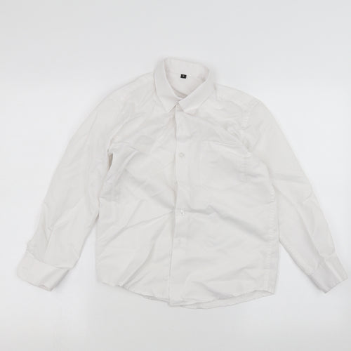 Preworn Boys White   Basic Button-Up Size 9 Years