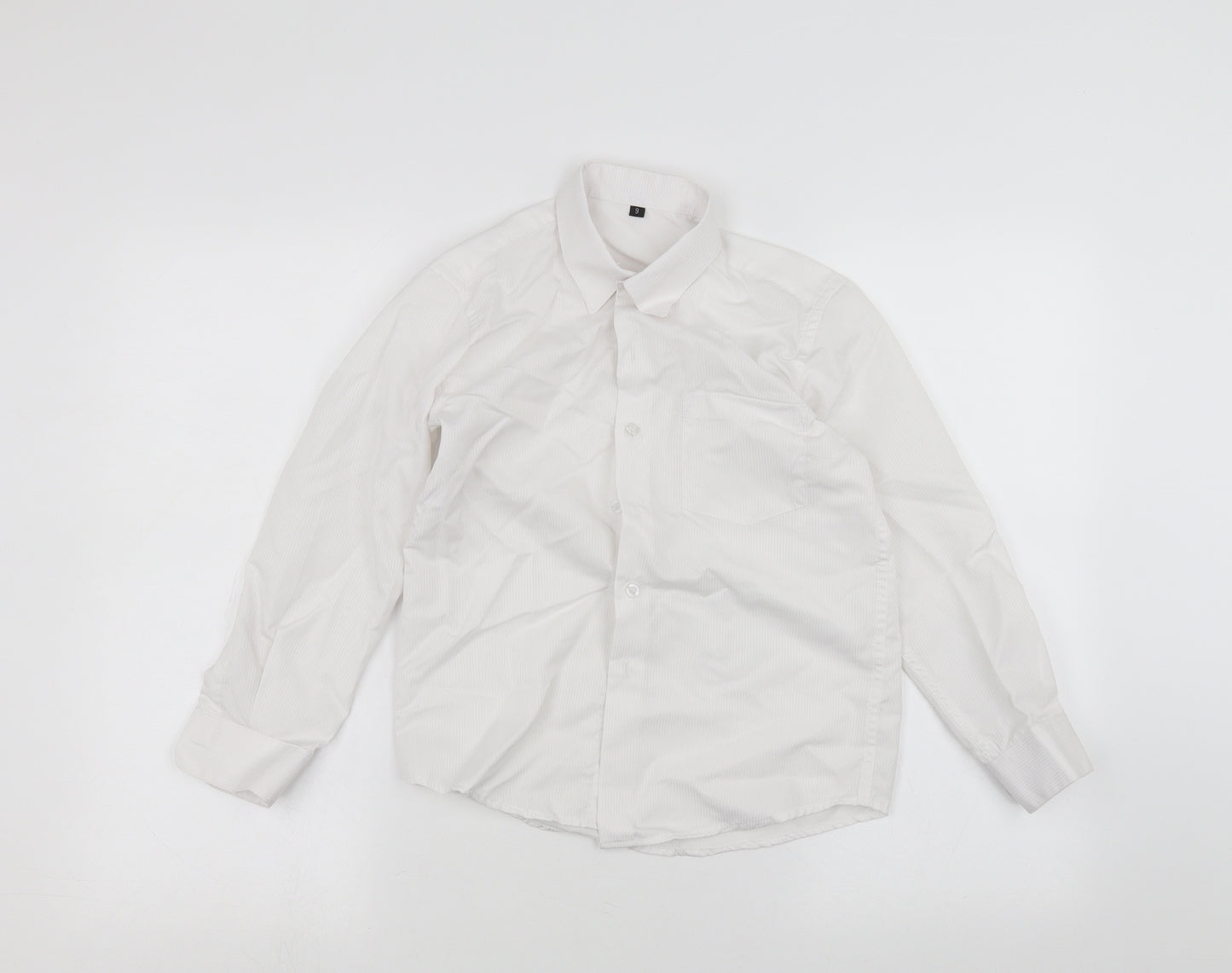 Preworn Boys White   Basic Button-Up Size 9 Years