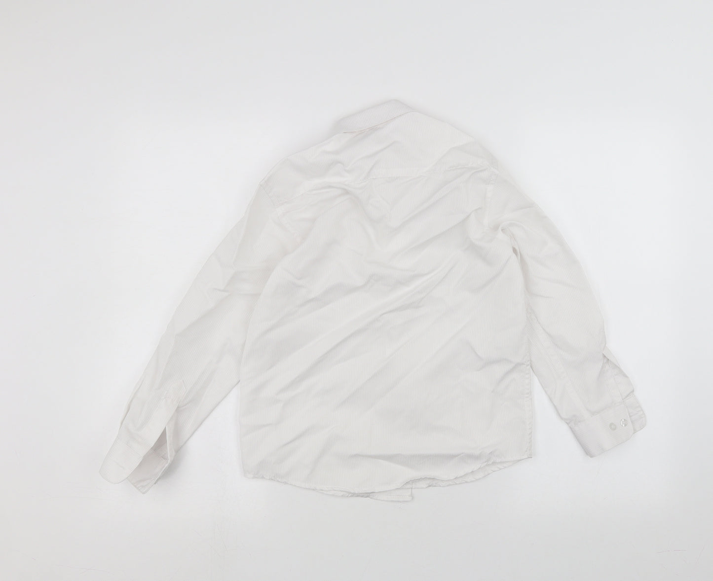 Preworn Boys White   Basic Button-Up Size 9 Years
