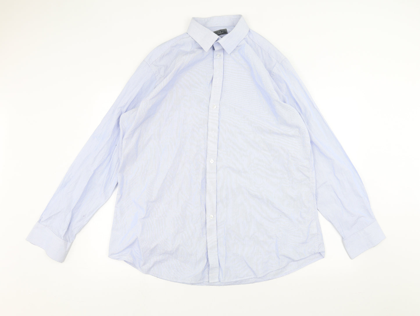 John Lewis Mens Blue    Dress Shirt Size 18