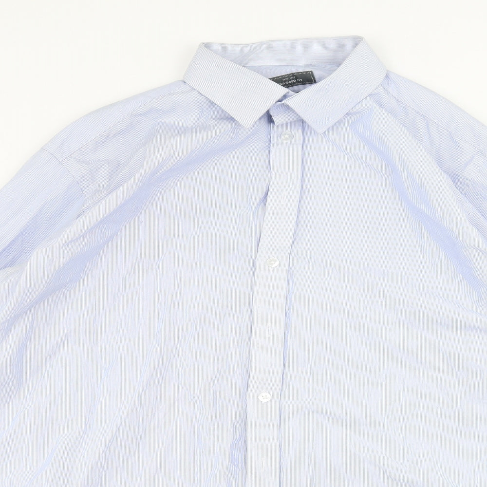 John Lewis Mens Blue    Dress Shirt Size 18