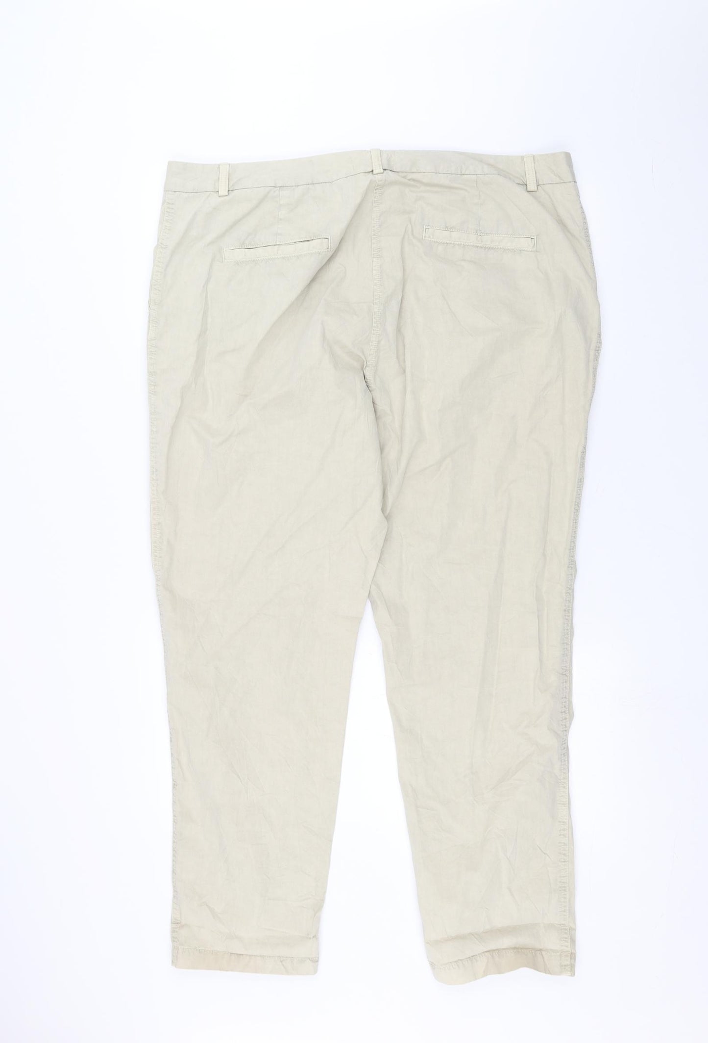 Marks and Spencer Womens Beige   Straight Jeans Size 20 L28 in
