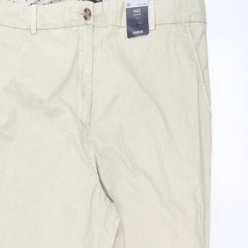 Marks and Spencer Womens Beige   Straight Jeans Size 20 L28 in