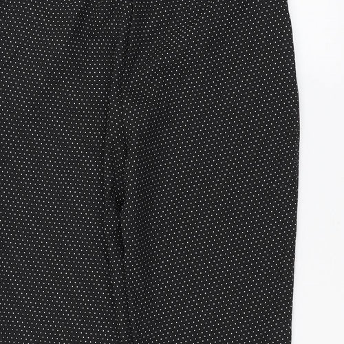 Dorothy Perkins Womens Black Polka Dot  Trousers  Size 14 L24 in - Belted