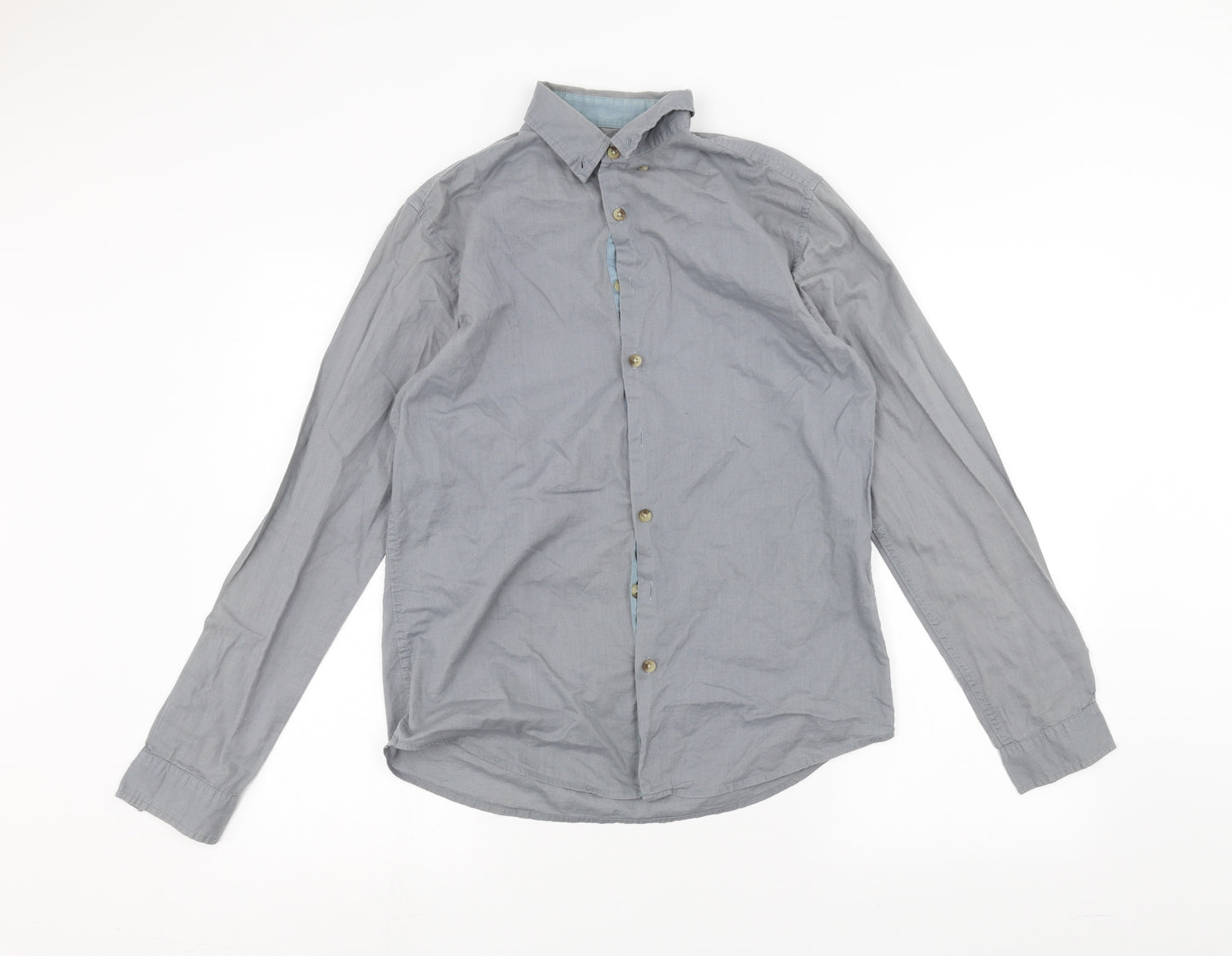 Cedar Wood State Mens Grey    Dress Shirt Size S
