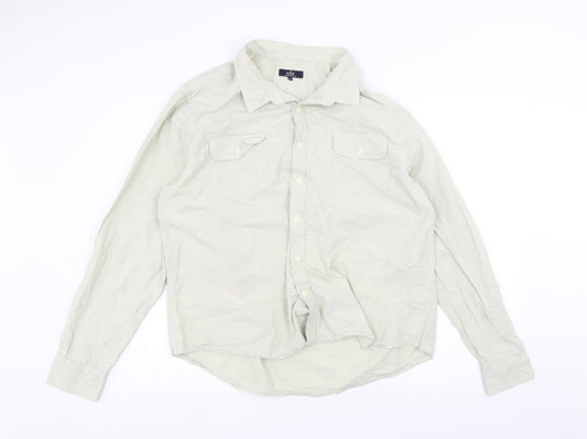Front view of Easy men’s green dress shirt, size 2XL