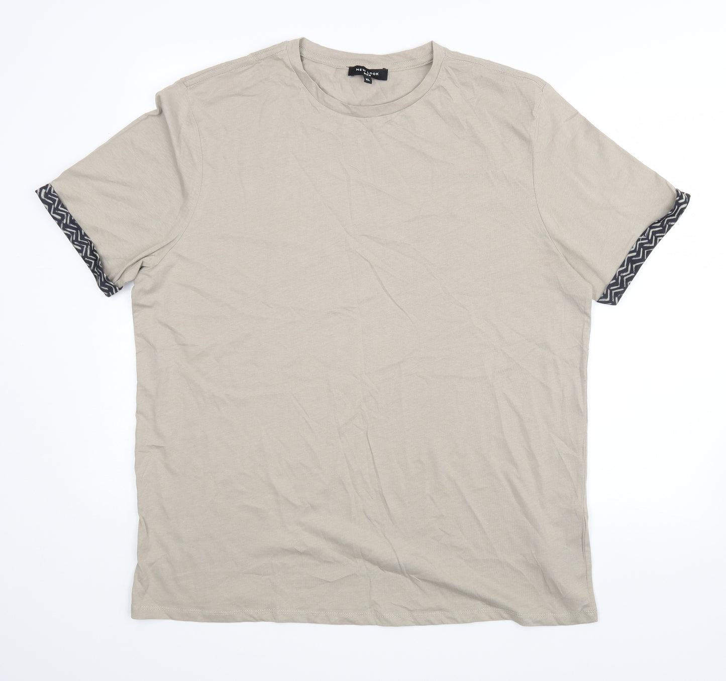 New Look Mens Beige    T-Shirt Size XL