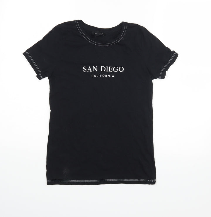 New Look Womens Black   Basic T-Shirt Size 6  - San Diego