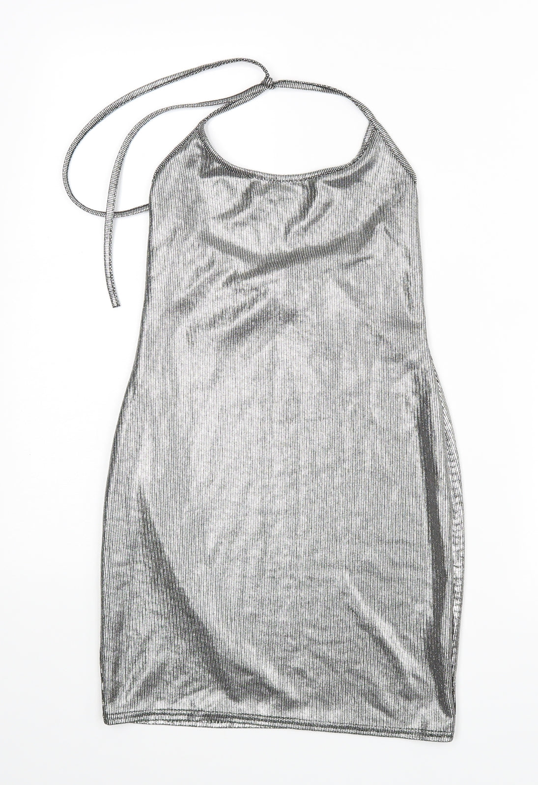PRETTYLITTLETHING Womens Silver   Pencil Dress  Size 8