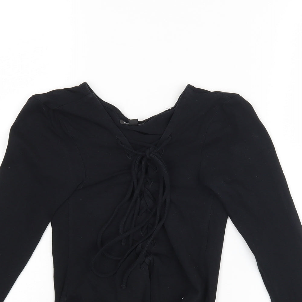 Topashop Womens Black   Playsuit One-Piece Size 8