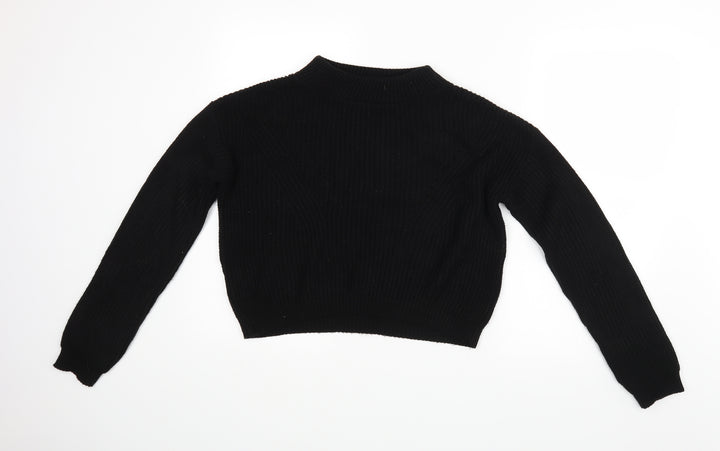 Boohoo Womens Black Pullover Jumper Size S