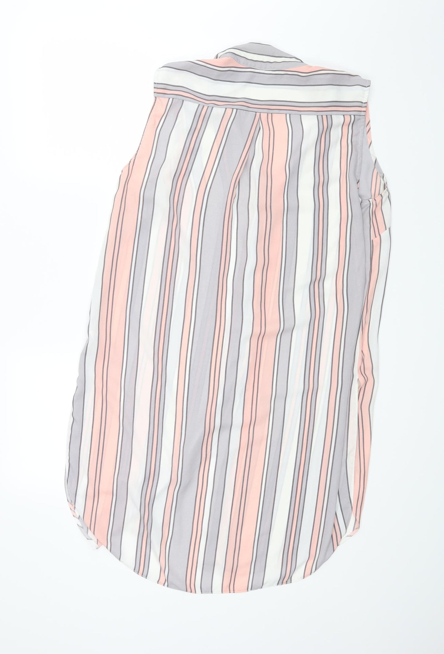 George Womens Pink Striped  Basic Blouse Size 16