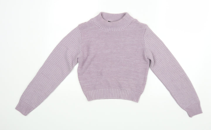 PRETTYLITTLETHING Womens Purple  Rayon Pullover Jumper Size 6