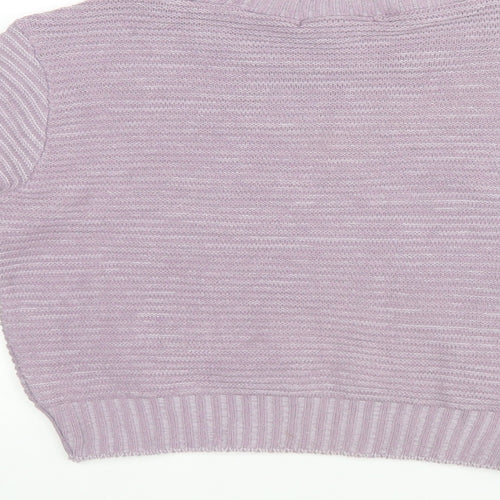 PRETTYLITTLETHING Womens Purple  Rayon Pullover Jumper Size 6