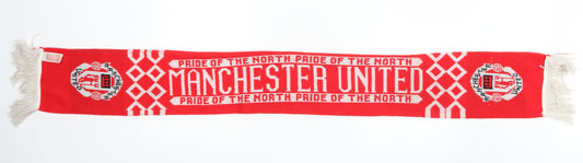Front view of Manchester unisex red scarf - manchester united football club