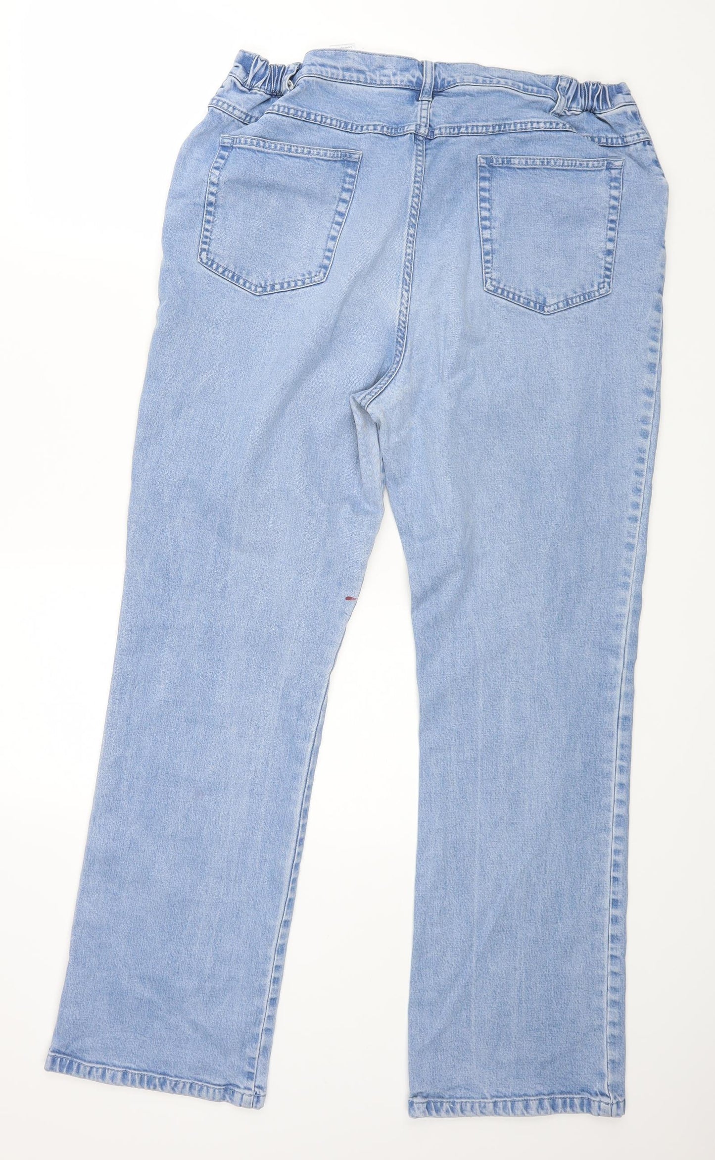 M&S Womens Blue   Straight Jeans Size 16 L30 in